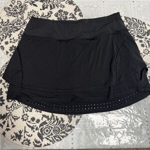 Athleta Black Circle Skort with Perforated Hem